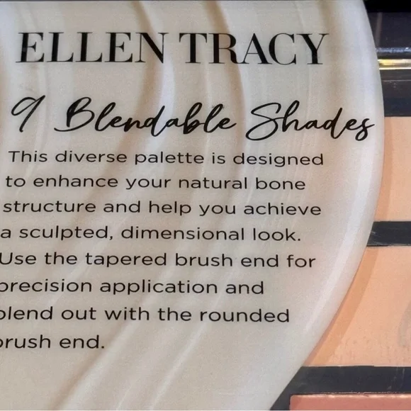 Ellen Tracy Contour Palette with Brush - Brown and Tan Shades - Picture 2 of 3